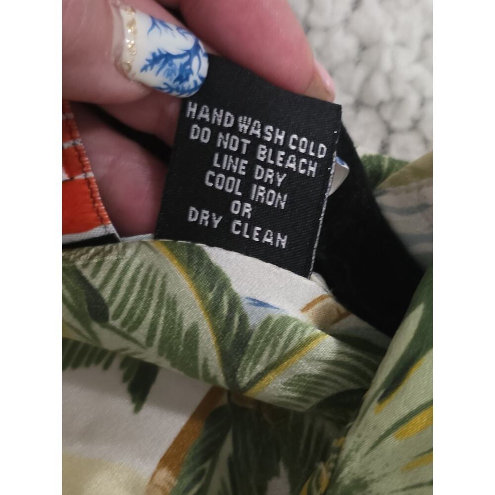 Vintage Harley-Davidson Tori Richard Hawaiian Shirt Women 100% Silk Size Small - Picture 7 of 8